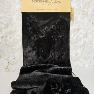 *Adrienne Landau Black Faux Fur Table Runner